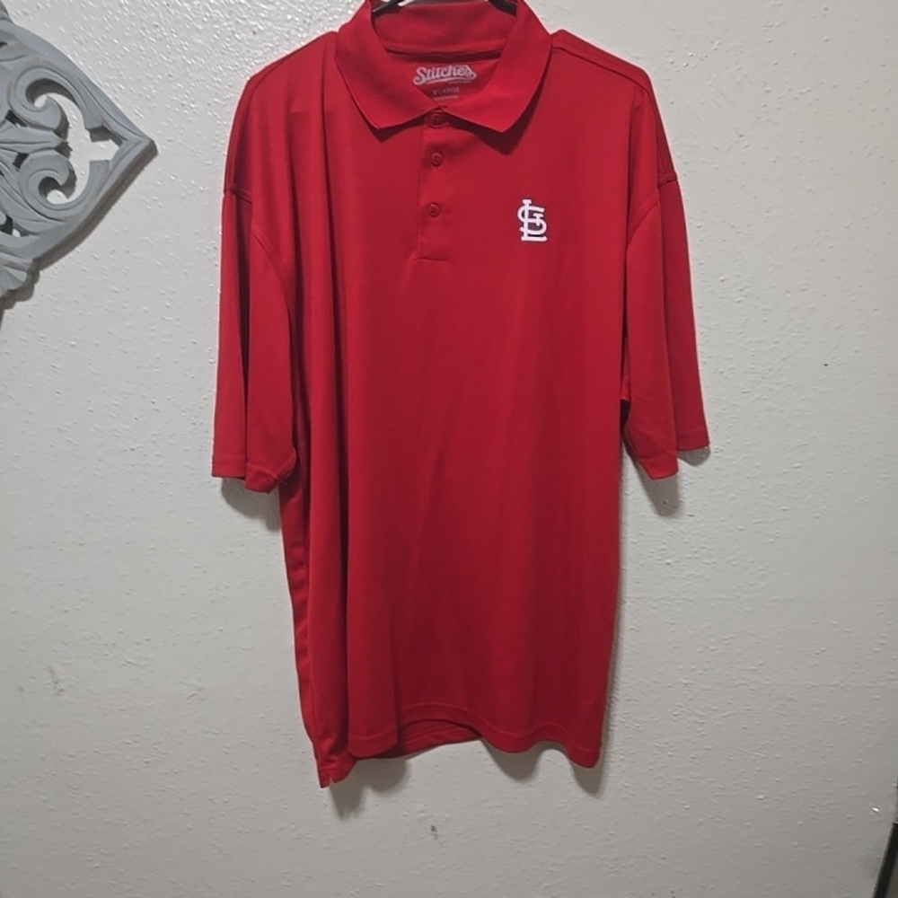 Stitches Men's Red Polo Shirt